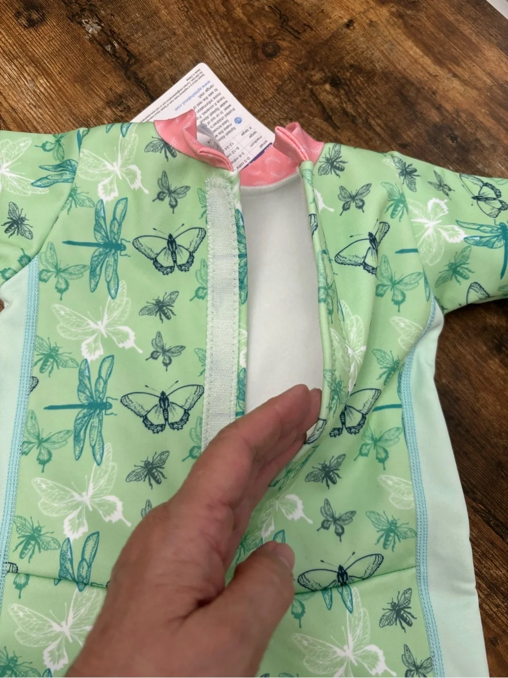 Splash About “WarmInOne” Fleece-Lined Infant UPF 50+ Dragonfly Wetsuit, 6-12mo
